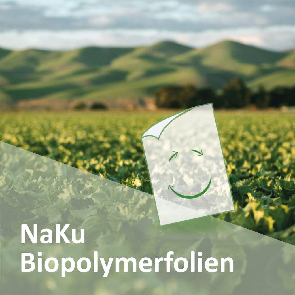 Die Biopolymerfolie aus Biokunststoff ist kompostierbar und recyclebar.